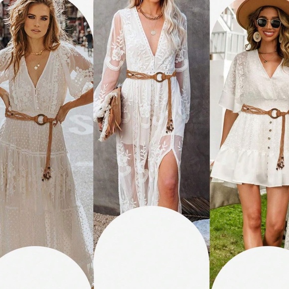 Handmade Braided Beaded Circle Buckle Wrap Tie Belt - Picture 2 of 6